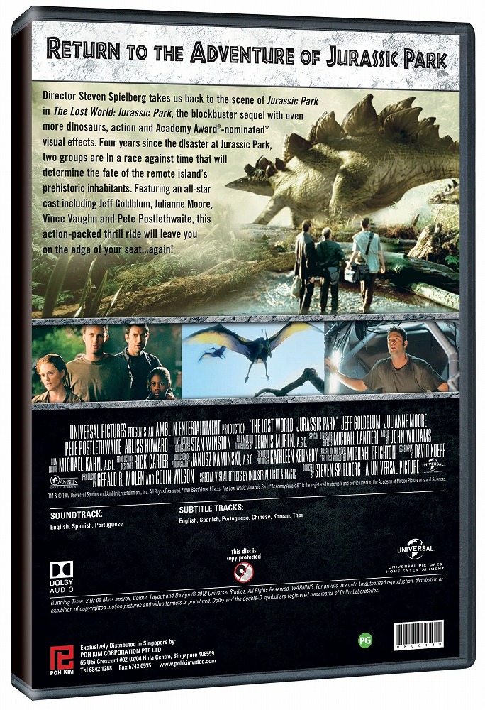 Books Kinokuniya: Jurassic Park 2: The Lost World (DVD) UK00128