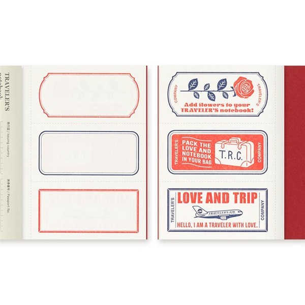 【限定】トラベラーズノートパスポートサイズ RED Love and Trip 再入荷】【数量限定】トラベラーズノート LOVE AND TRIP レッド