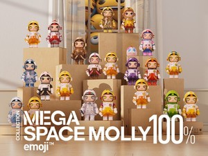 Books Kinokuniya: POPMART MEGA SPACE MOLLY 100% x Emoji Series
