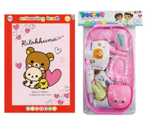 Books Kinokuniya: 2 Rilakkuma Colouring Book 4 Colour+ชุดคุณหมอจำลอง ...
