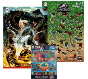 Books Kinokuniya: 1 Jurassic World Coloring Activity 4 Colour+สติกเกอร์ ...