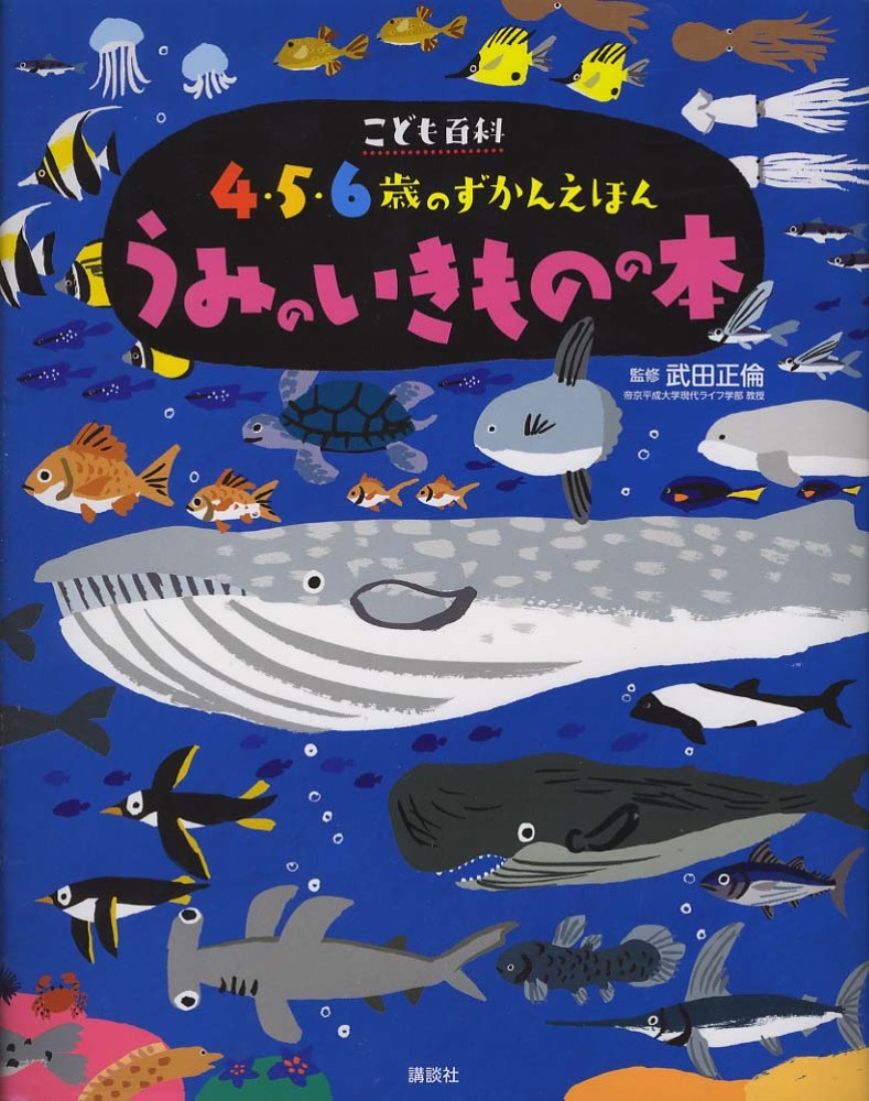 Books Kinokuniya うみのいきものの本 こども百科４ ５ ６歳のずかんえほん 講談社の年齢で選ぶ知育絵本 武田正倫